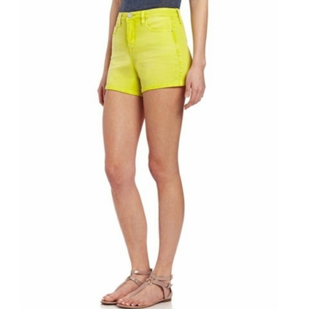 BLANKNYC Neon Lime High Rise Shorts Size 26